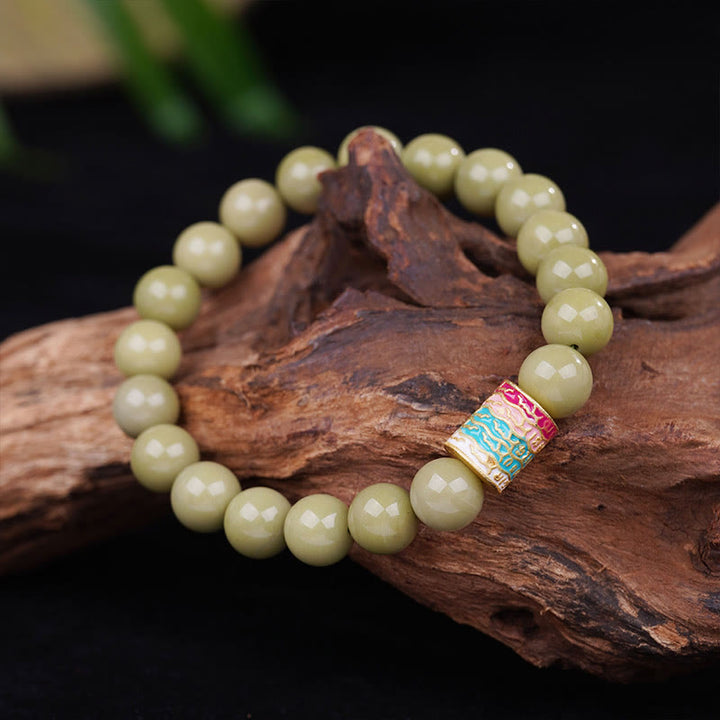 Buddha Stones Armband met natuurlijke Alashan-agaat als aanmoedigingssymbool - image 1
