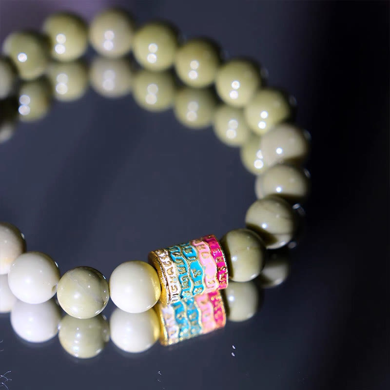 Buddha Stones Armband met natuurlijke Alashan-agaat als aanmoedigingssymbool - image 6