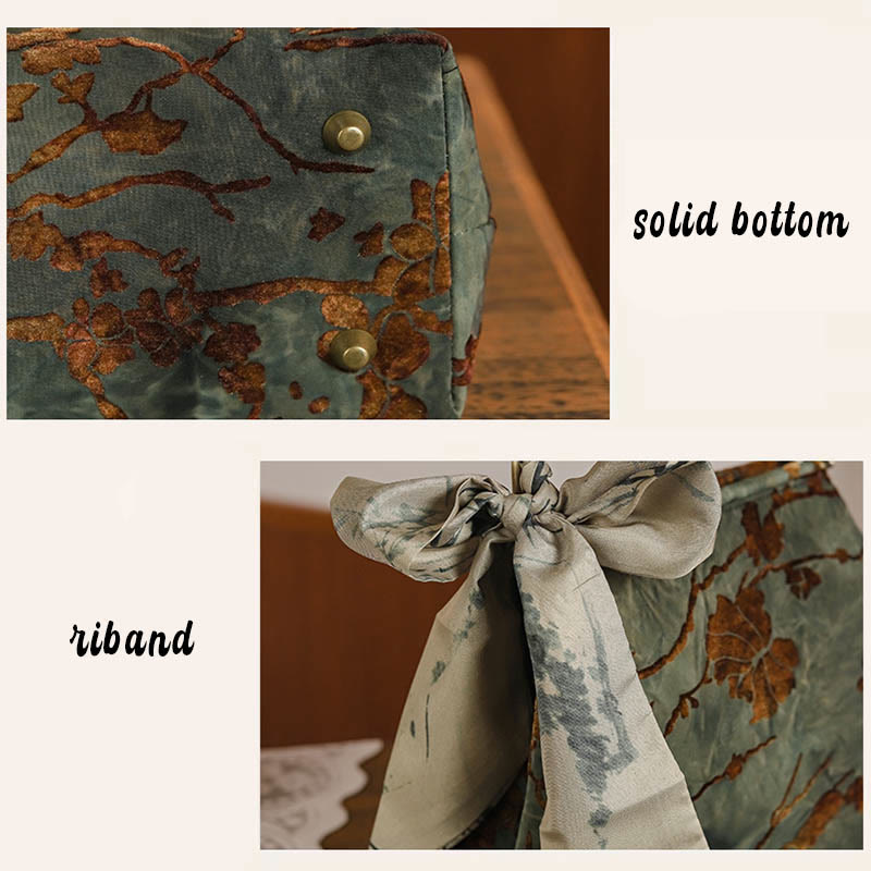 Buddha Stones Fluwelen jacquard Schoudertas (crossbody) met metalen ketting - image 5