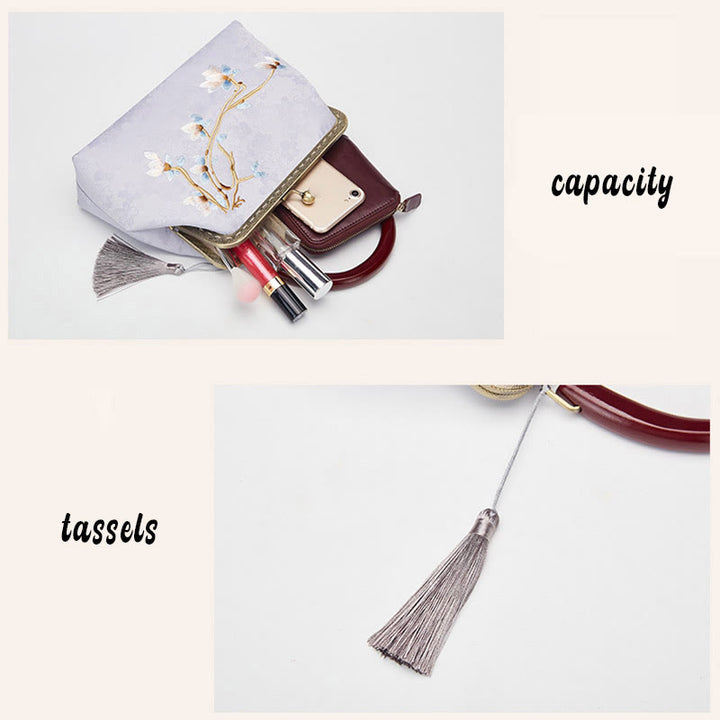 Buddha Stones Handtas/ Schoudertas (crossbody) met bloemenborduurwerk - image 10
