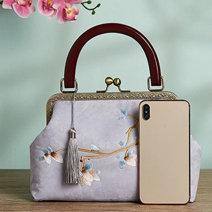 Buddha Stones Handtas/ Schoudertas (crossbody) met bloemenborduurwerk - image 4
