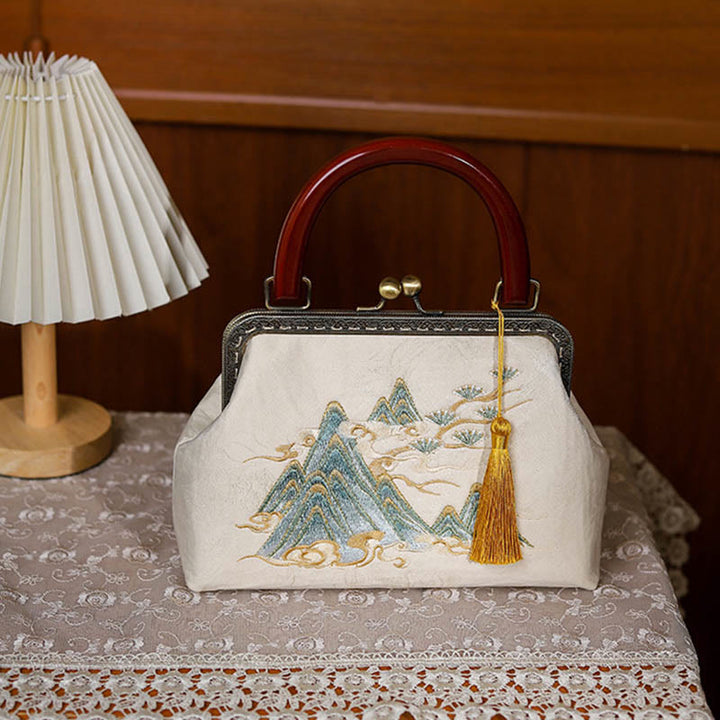 Buddha Stones Handtas met landschapsschilderij en Schoudertas (crossbody) - image 1