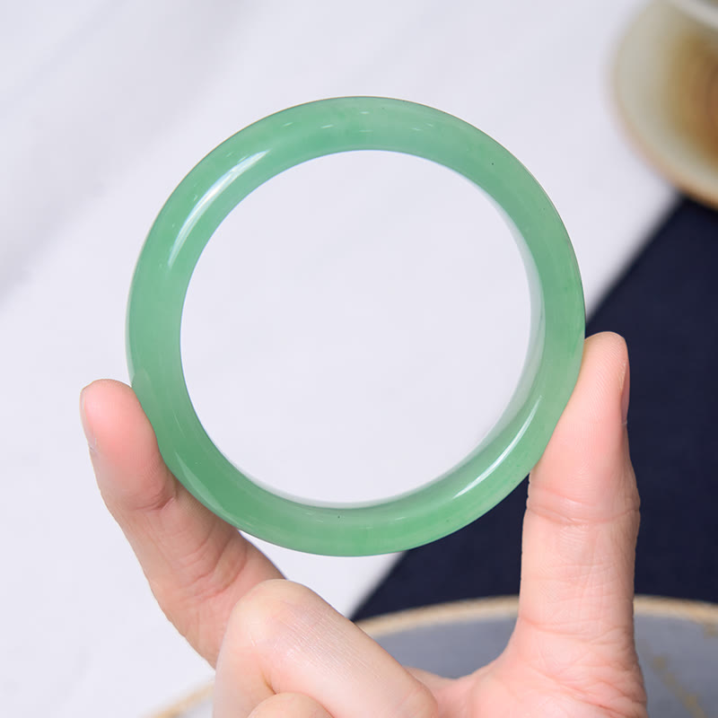 Buddha Stones Bevorder een nieuw begin met deze mintgroene jade Bangle-armband. - image 6
