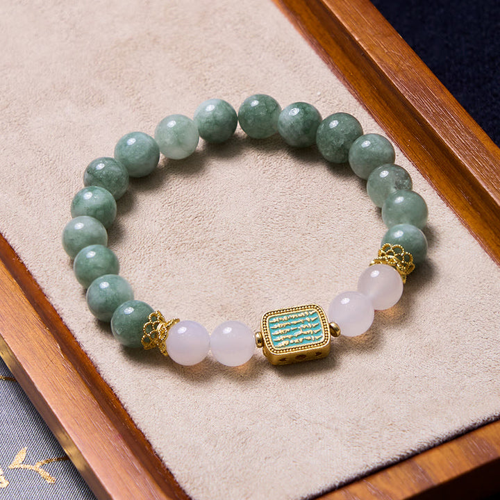 Buddha Stones Bevorder een nieuw begin met deze mintgroene jade Bangle-armband. - image 3