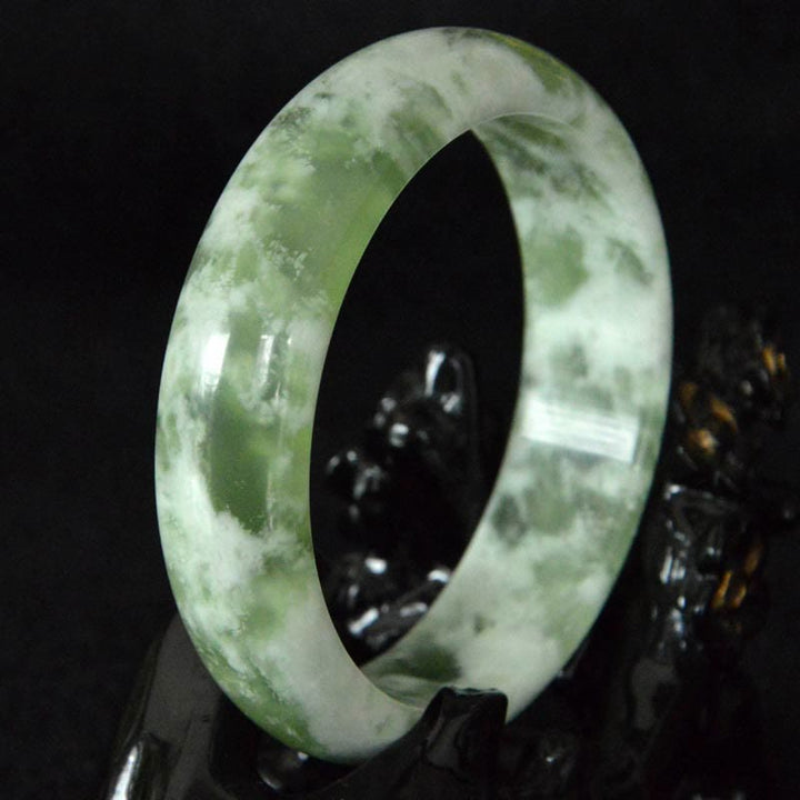 Buddha Stones Natuurlijke jade geluks- en Bangle-armband - 60-62 mm - image 0