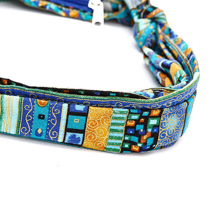 Buddha Stones Schoudertas (crossbody) met katoenen strepen - image 5