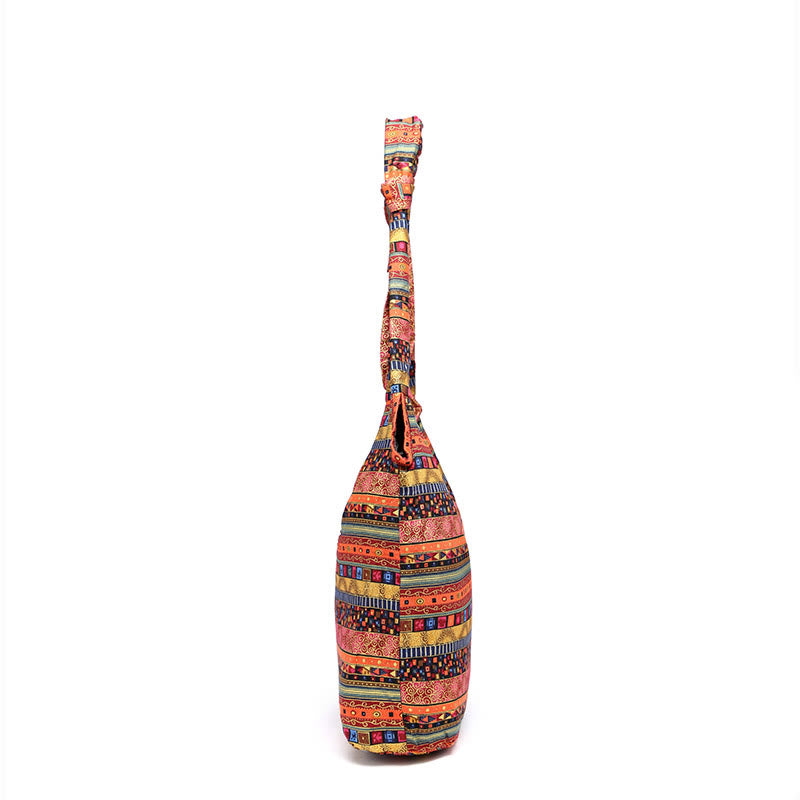 Buddha Stones Schoudertas (crossbody) met katoenen strepen - image 1