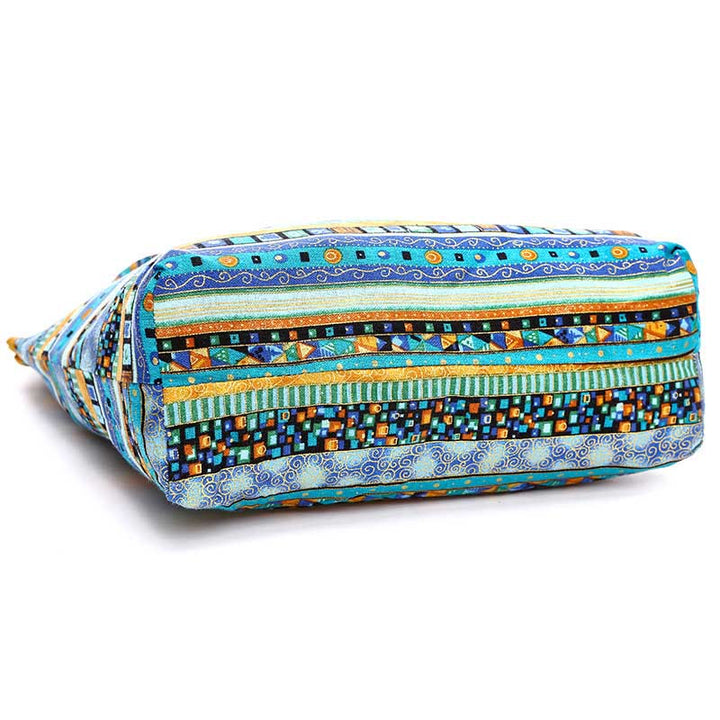 Buddha Stones Schoudertas (crossbody) met katoenen strepen - image 7