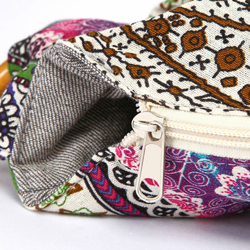 Buddha Stones Schoudertas (crossbody) met katoenen strepenprint - image 14