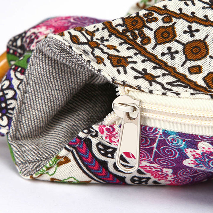 Buddha Stones Schoudertas (crossbody) met katoenen strepenprint - image 14