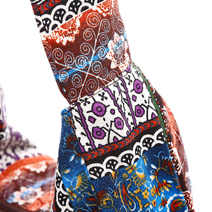 Buddha Stones Schoudertas (crossbody) met katoenen strepenprint - image 6