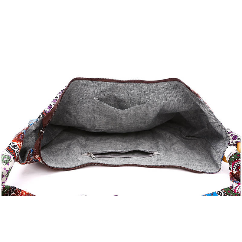 Buddha Stones Schoudertas (crossbody) met katoenen strepenprint - image 18