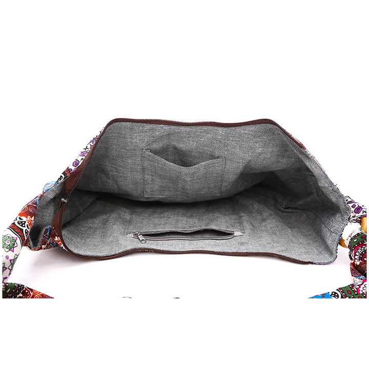 Buddha Stones Schoudertas (crossbody) met katoenen strepenprint - image 18