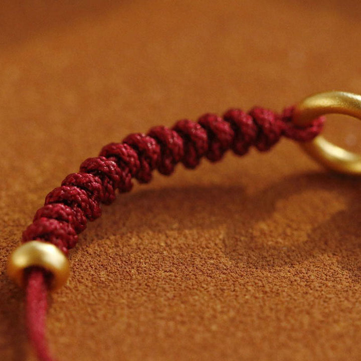 Buddha Stones Legering vredesgesp geluksarmband met rood Armband - image 8