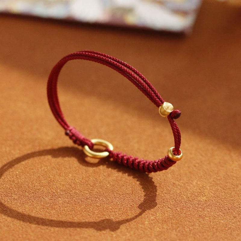 Buddha Stones Legering vredesgesp geluksarmband met rood Armband - image 1