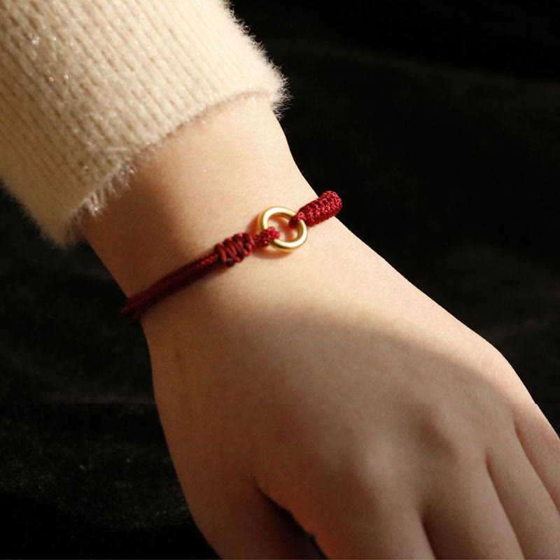 Buddha Stones Legering vredesgesp geluksarmband met rood Armband - image 13