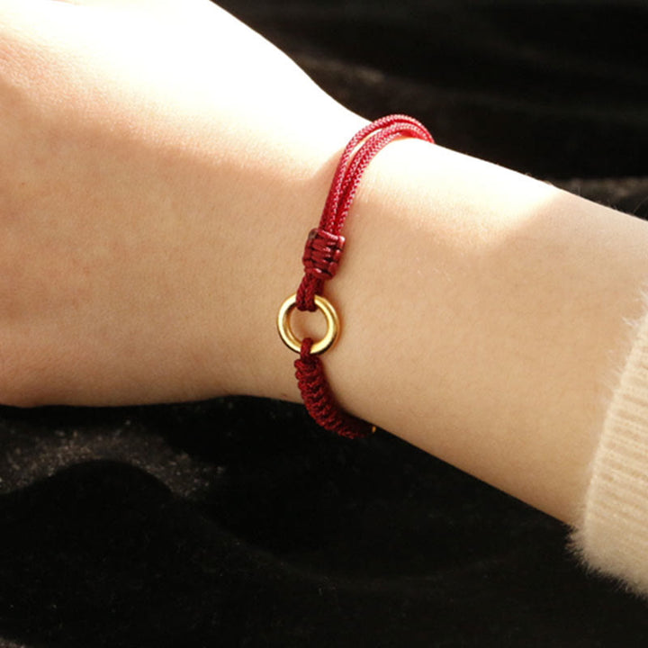 Buddha Stones Legering vredesgesp geluksarmband met rood Armband - image 3