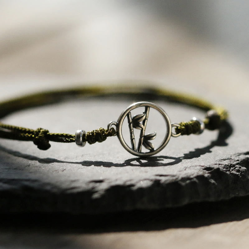 Buddha Stones 925 Sterling Zilveren Bamboe Armband - image 1