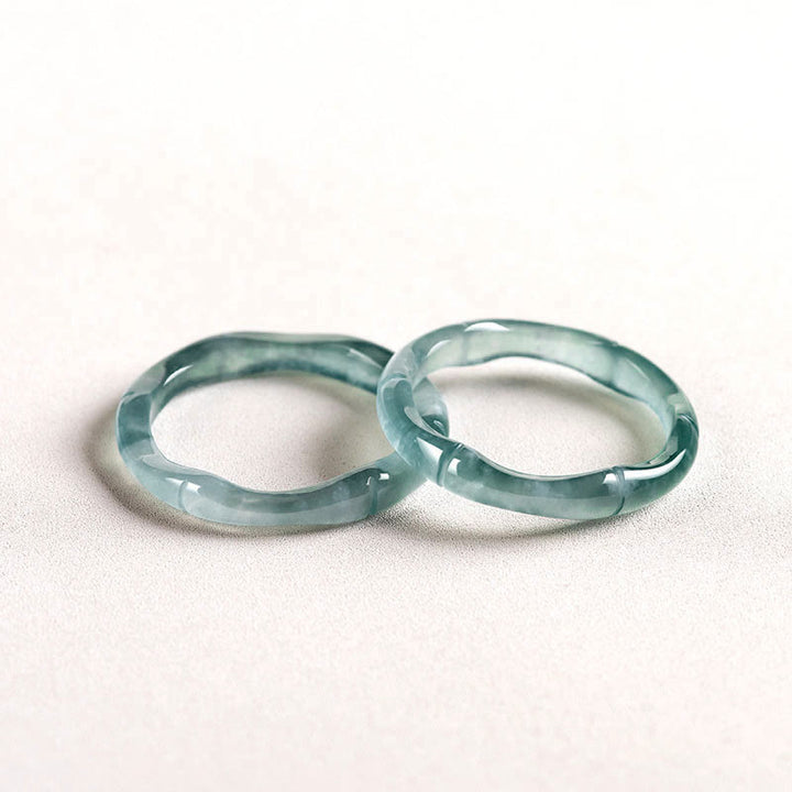 Buddha Stones Natuurlijke jade bamboe Ring voor voorspoed en overvloed - image 11