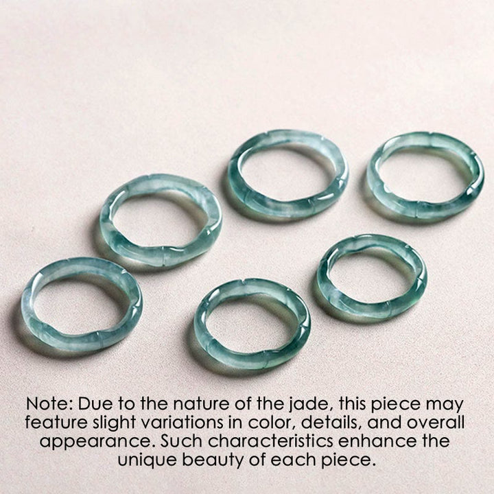 Buddha Stones Natuurlijke jade bamboe Ring voor voorspoed en overvloed - image 9
