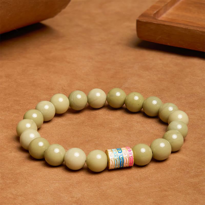 Buddha Stones Armband met natuurlijke Alashan-agaat als aanmoedigingssymbool - image 3
