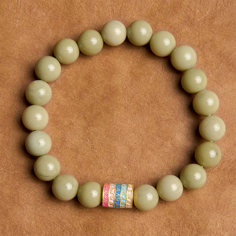 Buddha Stones Armband met natuurlijke Alashan-agaat als aanmoedigingssymbool - image 2