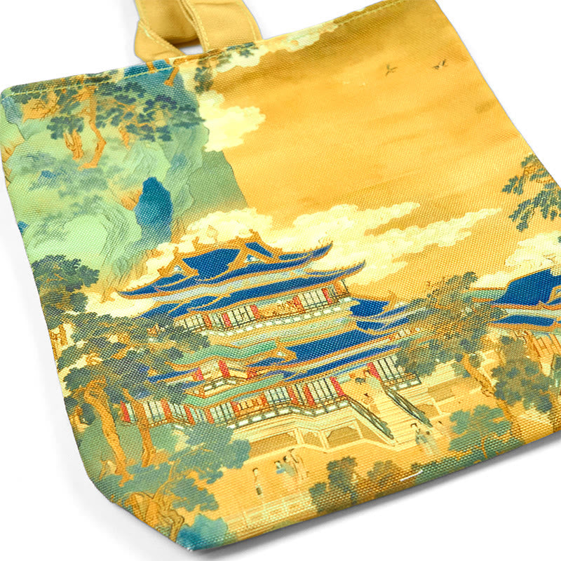 Buddha Stones Immortal Pavilions Roses Canvas Handtas - image 1
