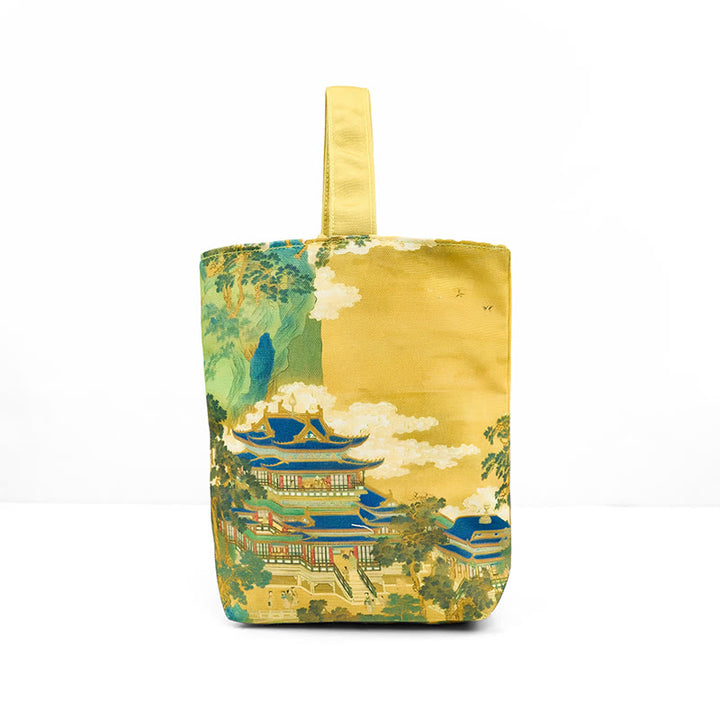 Buddha Stones Immortal Pavilions Roses Canvas Handtas - image 2
