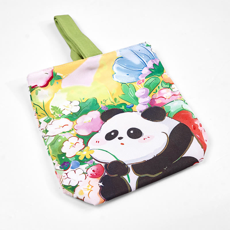 Buddha Stones Panda Orchid Loquat canvas Handtas - image 3