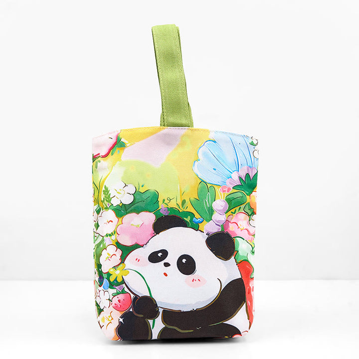 Buddha Stones Panda Orchid Loquat canvas Handtas - image 2