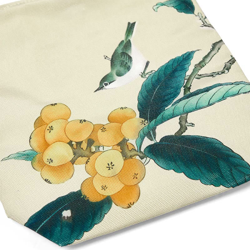 Buddha Stones Loquat Bird Canvas Handtas - image 4
