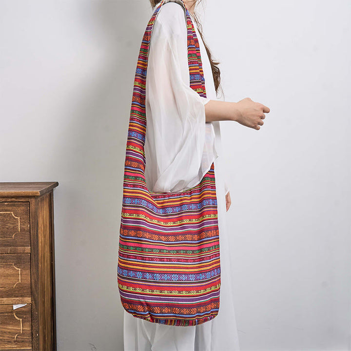 Buddha Stones Schoudertas (crossbody) met Schoudertas strepen - image 3