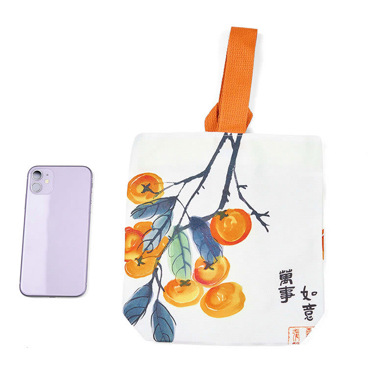 Buddha Stones Persimmon Canvas Handtas - image 1