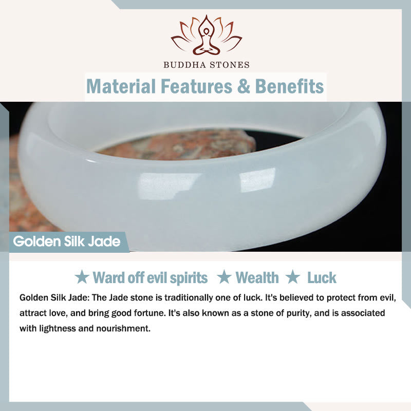 Buddha Stones Paarse gouden zijden jade rijkdom Bangle-armband - image 8