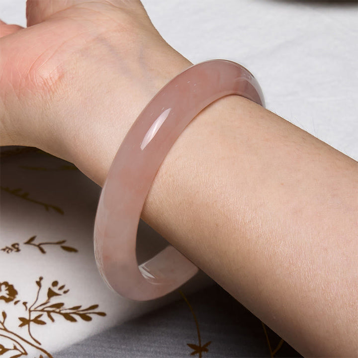 Buddha Stones Roze gouden zijden jade Bangle-armband - image 4