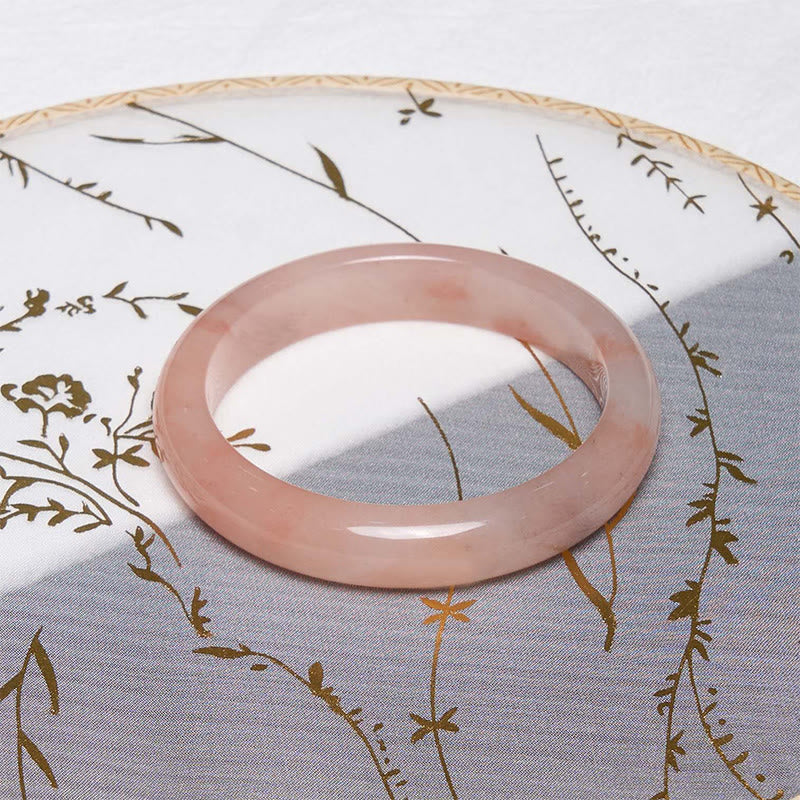 Buddha Stones Roze gouden zijden jade Bangle-armband - image 1