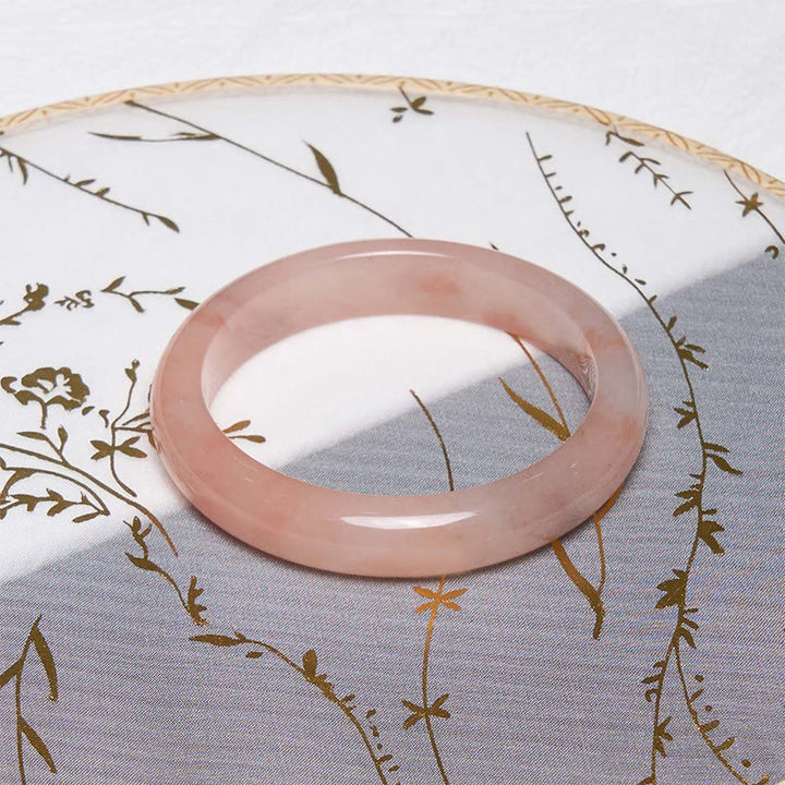 Buddha Stones Roze gouden zijden jade Bangle-armband - image 1