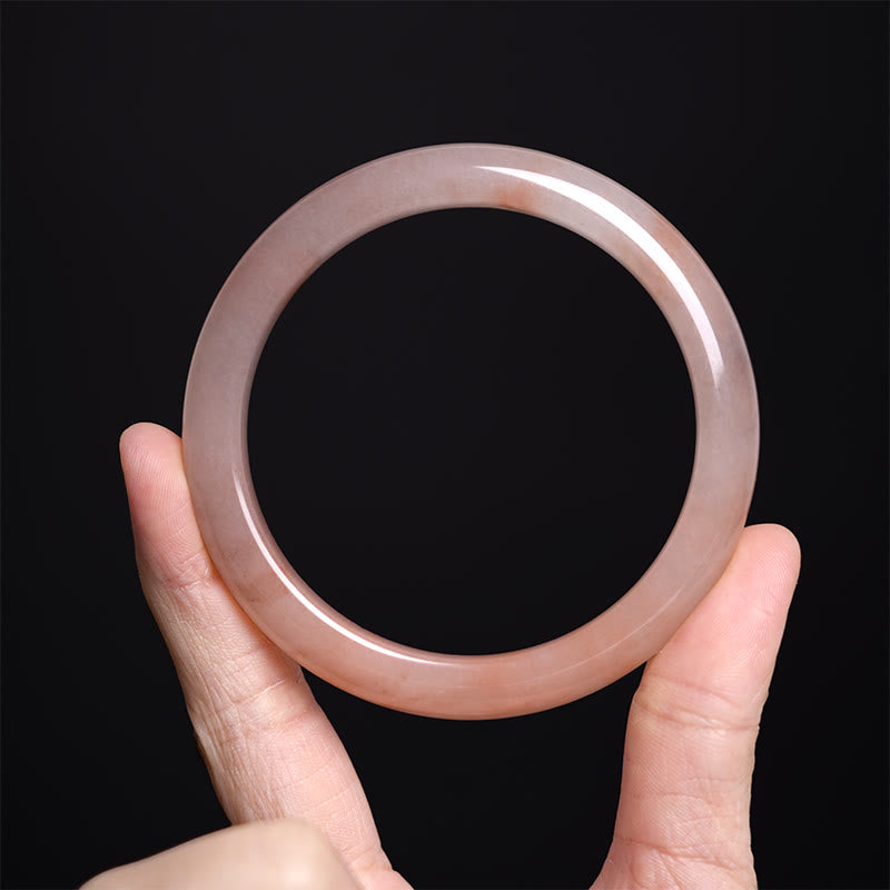 Buddha Stones Roze gouden zijden jade Bangle-armband - image 2