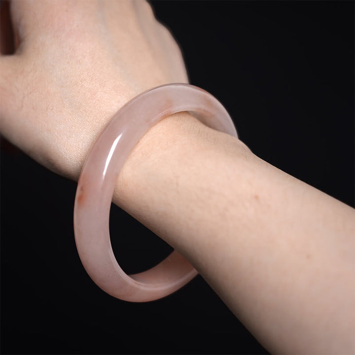 Buddha Stones Roze gouden zijden jade Bangle-armband - image 3