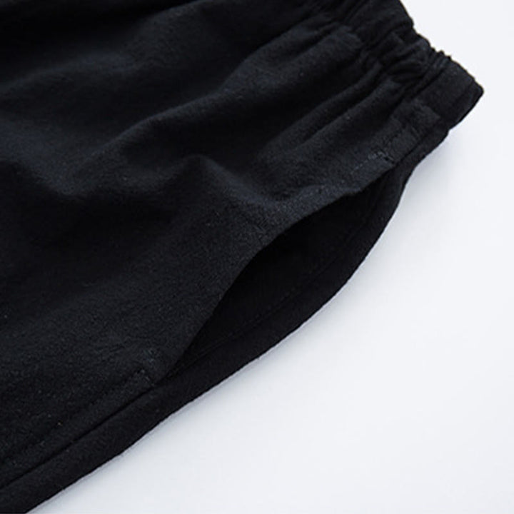 Buddha Stones Casual herenbroek van effen katoen met Zakken. - image 2