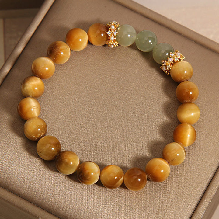 Buddha Stones Tijgeroog Jade Moed Armband - image 5