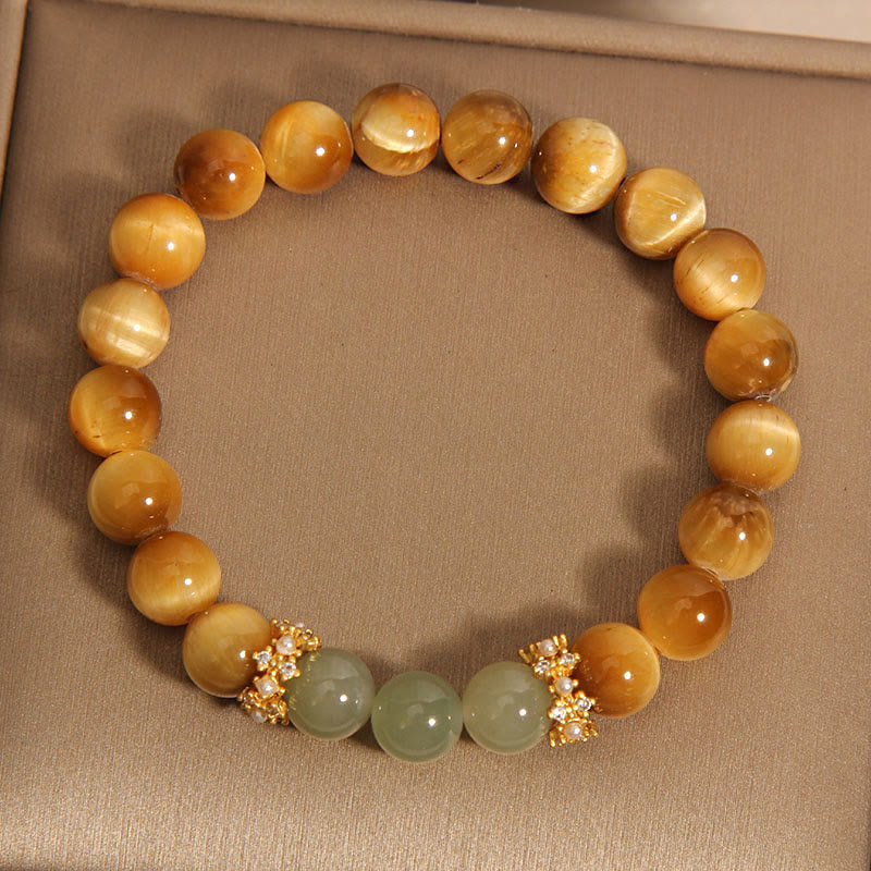 Buddha Stones Tijgeroog Jade Moed Armband - image 4