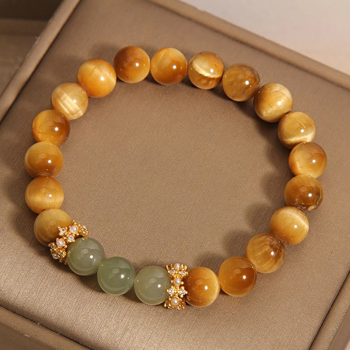 Buddha Stones Tijgeroog Jade Moed Armband - image 3