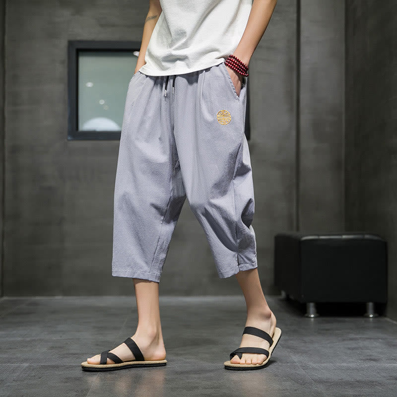 Buddha Stones Zomerse herenbroek met Zakken , Cropped - Donkergrijs - US/UK/AU44, EU54 (5XL) - image 16