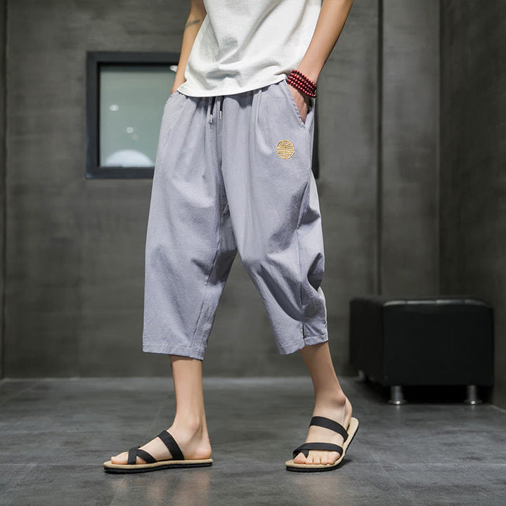 Buddha Stones Zomerse herenbroek met Zakken , Cropped - Donkergrijs - US/UK/AU44, EU54 (5XL) - image 16