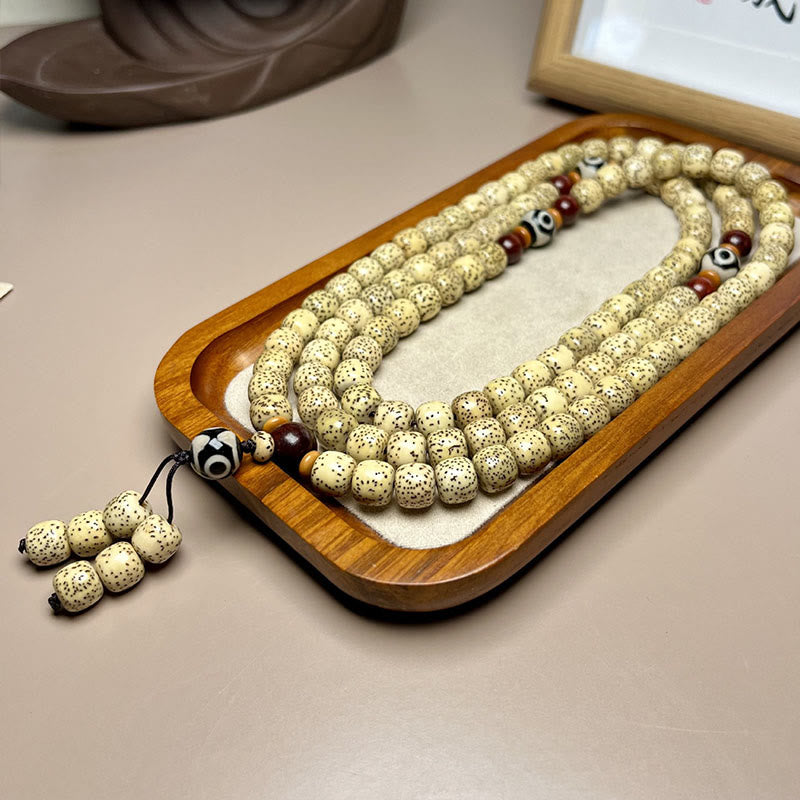 Buddha Stones 108 Mala kralen Bodhi Seed Dzi kralen Armband om boze geesten te weren - image 1
