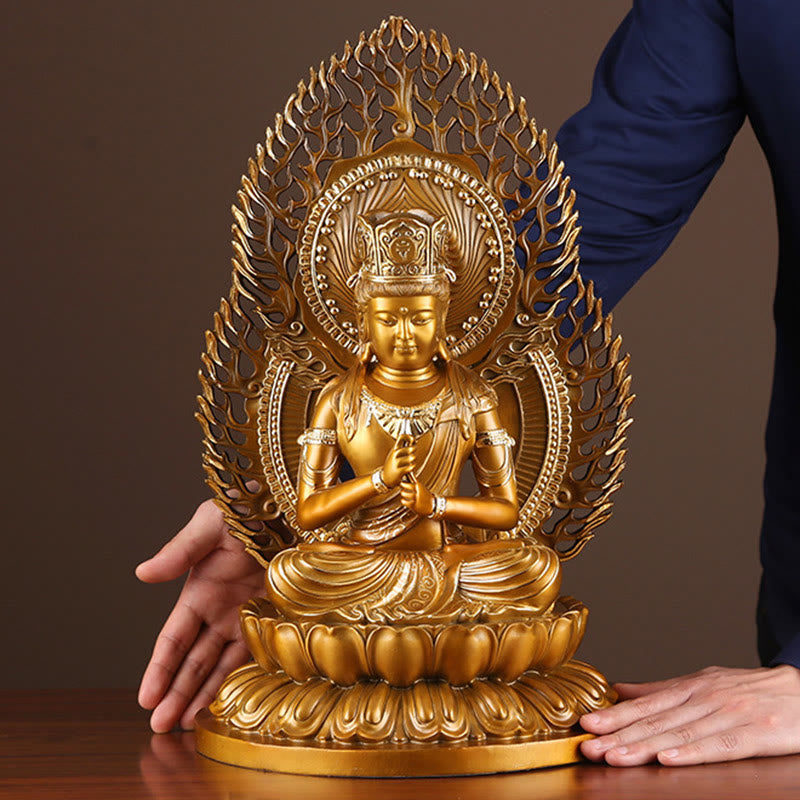 Buddha Stones Tathagata Boeddha beeldje, Sereniteit, koperen beeld, huisgeschenk, decoratie - image 1