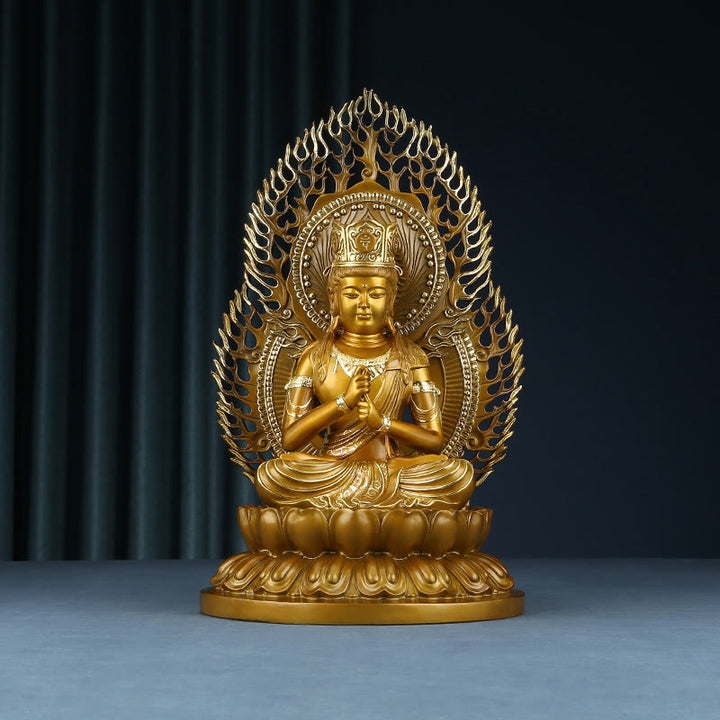 Buddha Stones Tathagata Boeddha beeldje, Sereniteit, koperen beeld, huisgeschenk, decoratie - Boeddha 25*24*42cm - image 0
