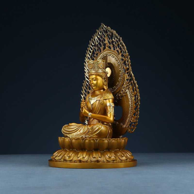 Buddha Stones Tathagata Boeddha beeldje, Sereniteit, koperen beeld, huisgeschenk, decoratie - image 15