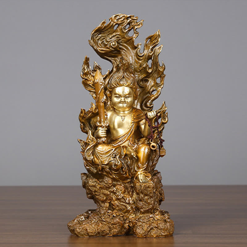 Buddha Stones Acalanatha Boeddha beeldje, Sereniteit, koperen beeld, huisgeschenk, decoratie - image 12